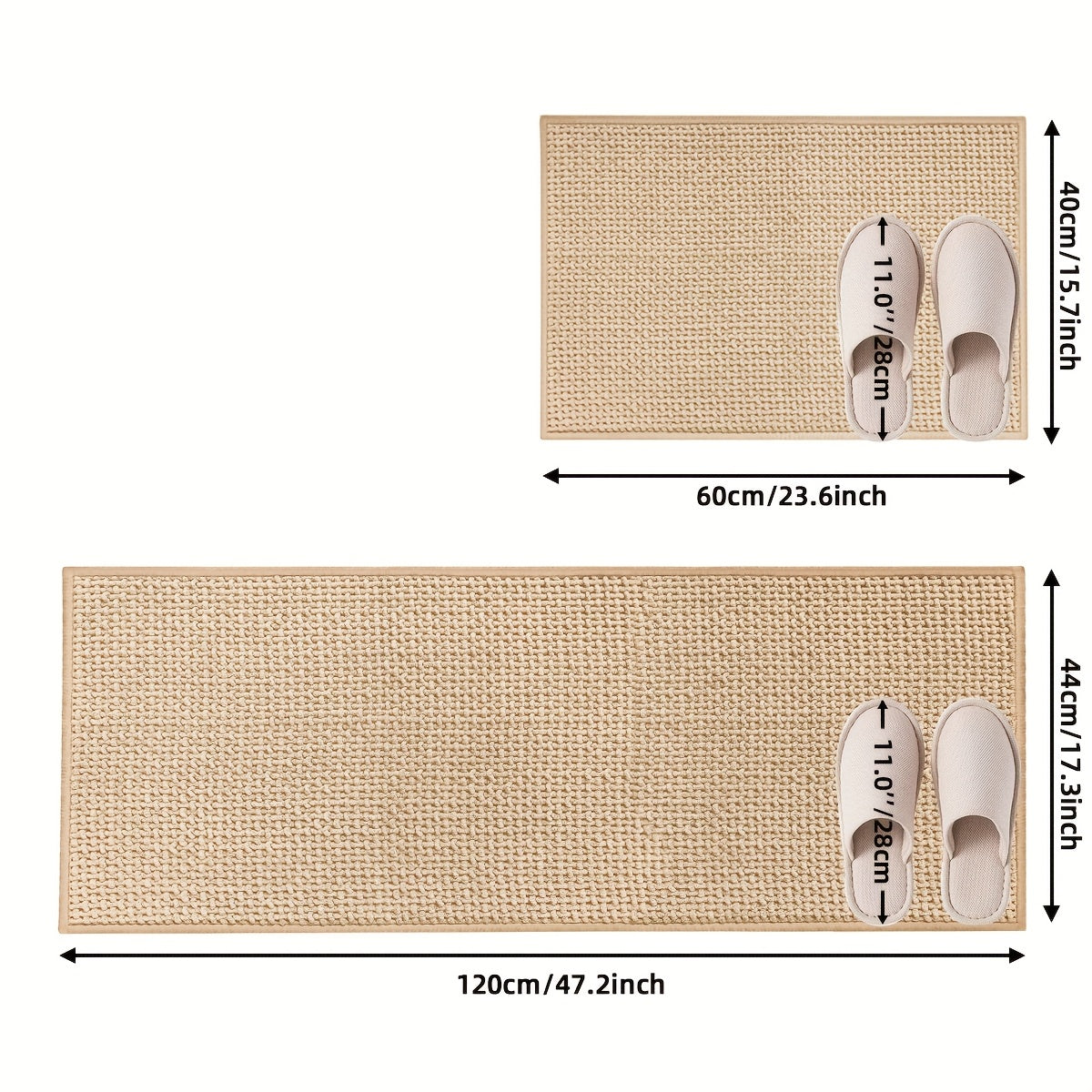 2pcs Non-Slip Bathroom Rugs, Super Soft And Comfortable Luxury Bath Mat, Machine Washable And Quick Dry Bath Mat Rug Set for Bathtub, Shower, Bathroom Accessories, Bathroom Decoration, Home Decor Floor Mat