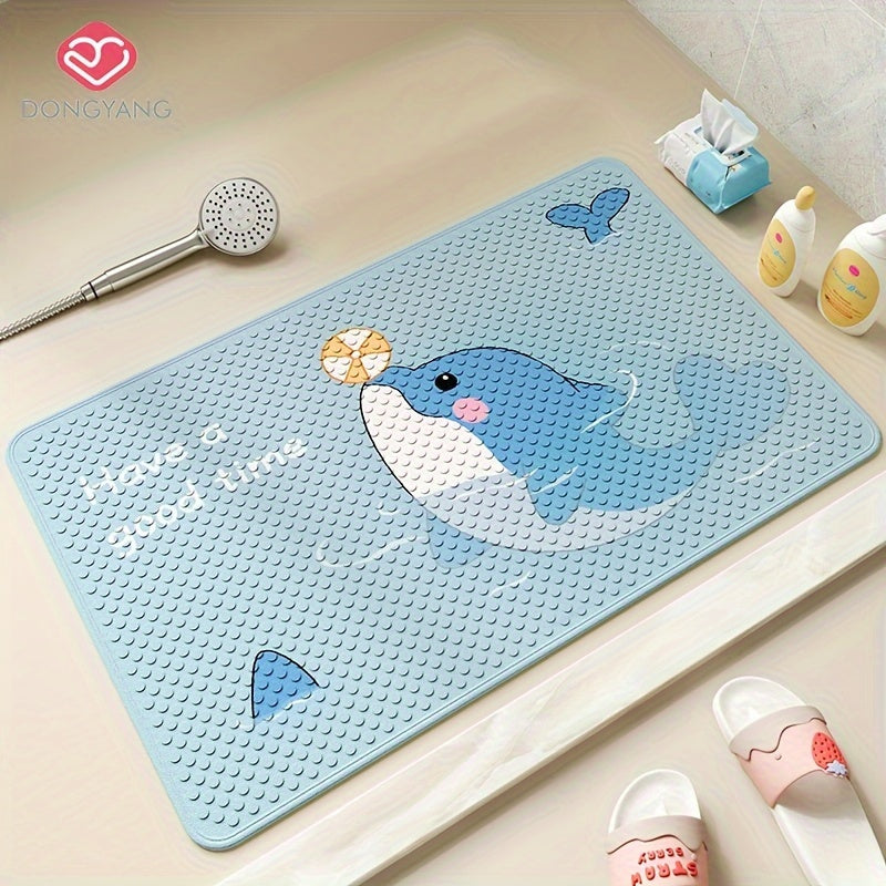 1pc of Dongyang brand Christmas Decoration floor mat, anti slip bathroom mat, easy to clean bath mat, bathtub mat with strong suction cup, long shower mat for home use, quick draining, suitable for shower rooms, hotel restroom, bathroom, bathtubs