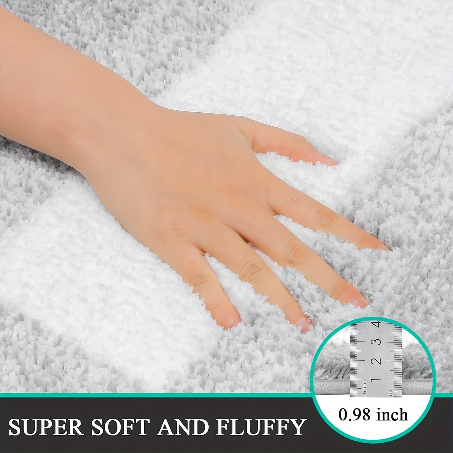 Soft Comfortable Bathroom Rugs Sets 3pcs, Plush Shaggy Bath Rugs for Bathroom Anti-Slip, Absorbent Microfiber Bathroom Mat Home Decor with U-Shaped Contour Toilet Mat for Bathroom Tub, Shower