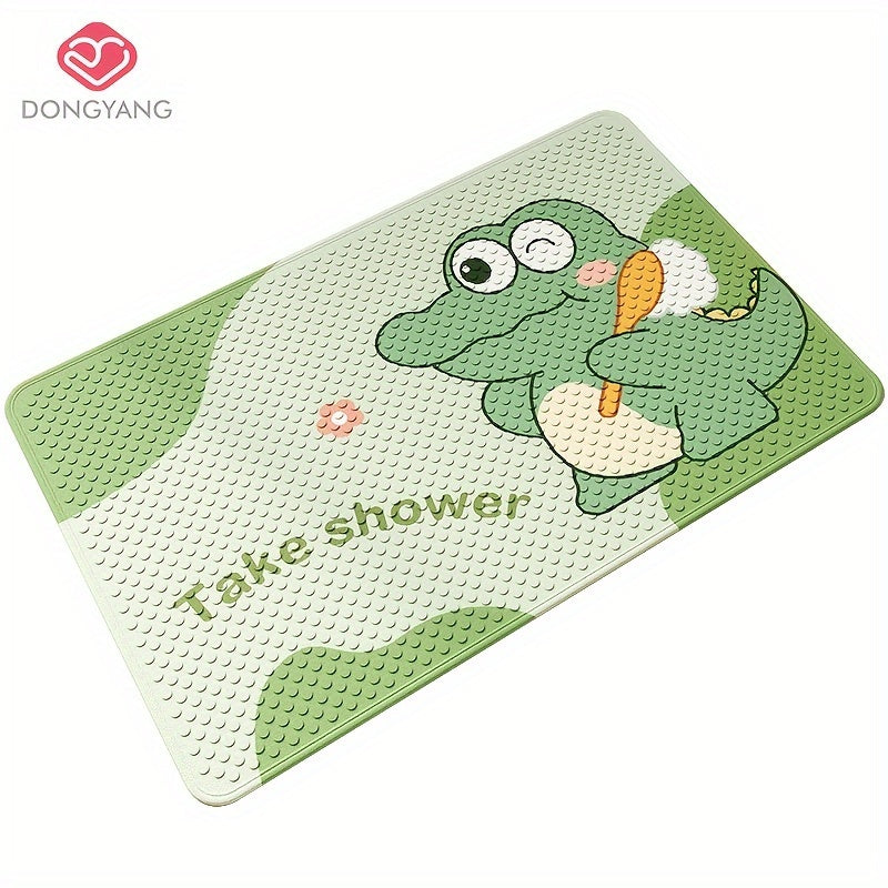 1pc of Dongyang brand Christmas Decoration floor mat, anti slip bathroom mat, easy to clean bath mat, bathtub mat with strong suction cup, long shower mat for home use, quick draining, suitable for shower rooms, hotel restroom, bathroom, bathtubs