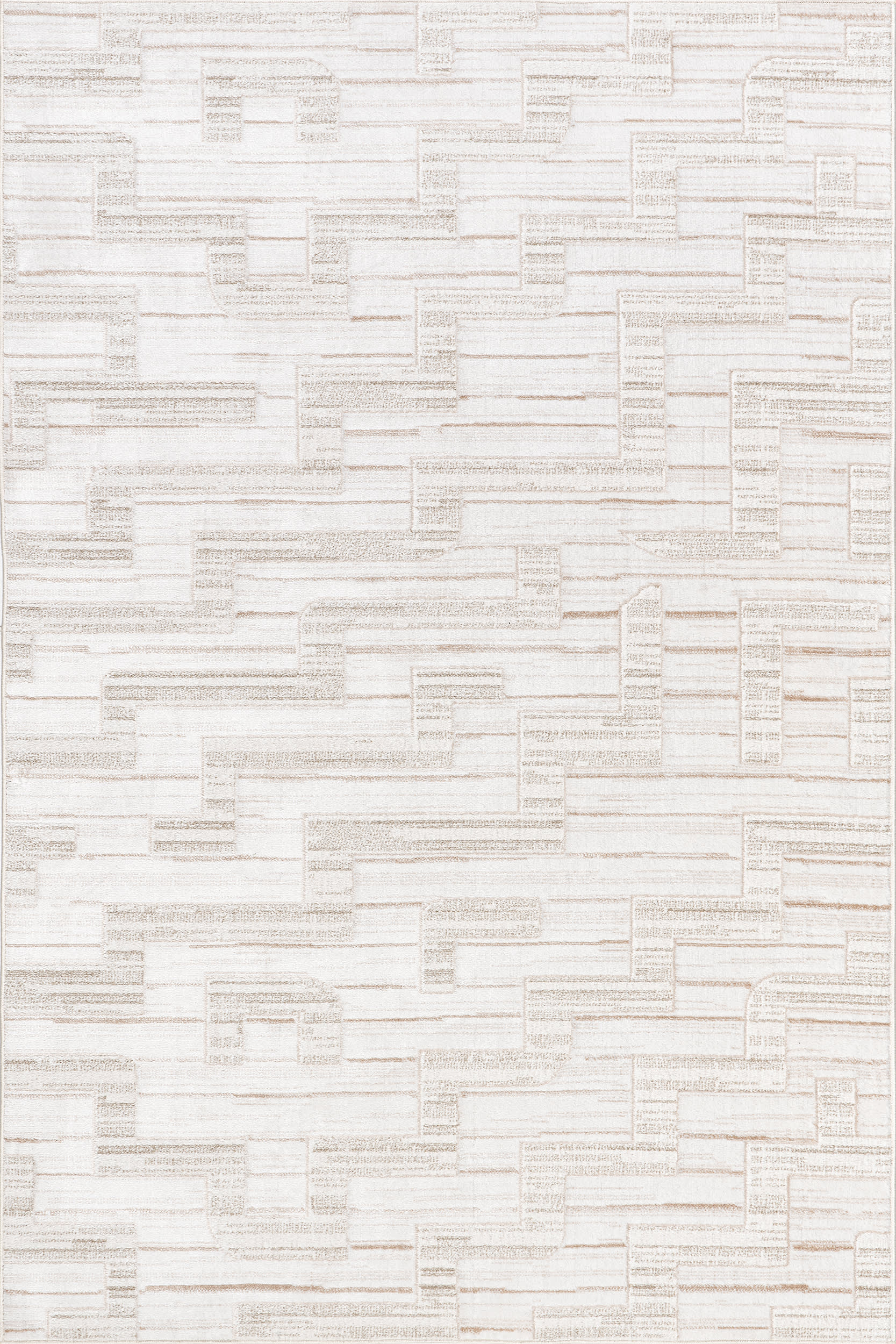 Chana Geometric Washable Rug | Ivory