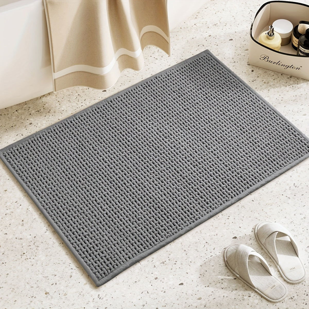 2pcs Non-Slip Bathroom Rugs, Super Soft And Comfortable Luxury Bath Mat, Machine Washable And Quick Dry Bath Mat Rug Set for Bathtub, Shower, Bathroom Accessories, Bathroom Decoration, Home Decor Floor Mat