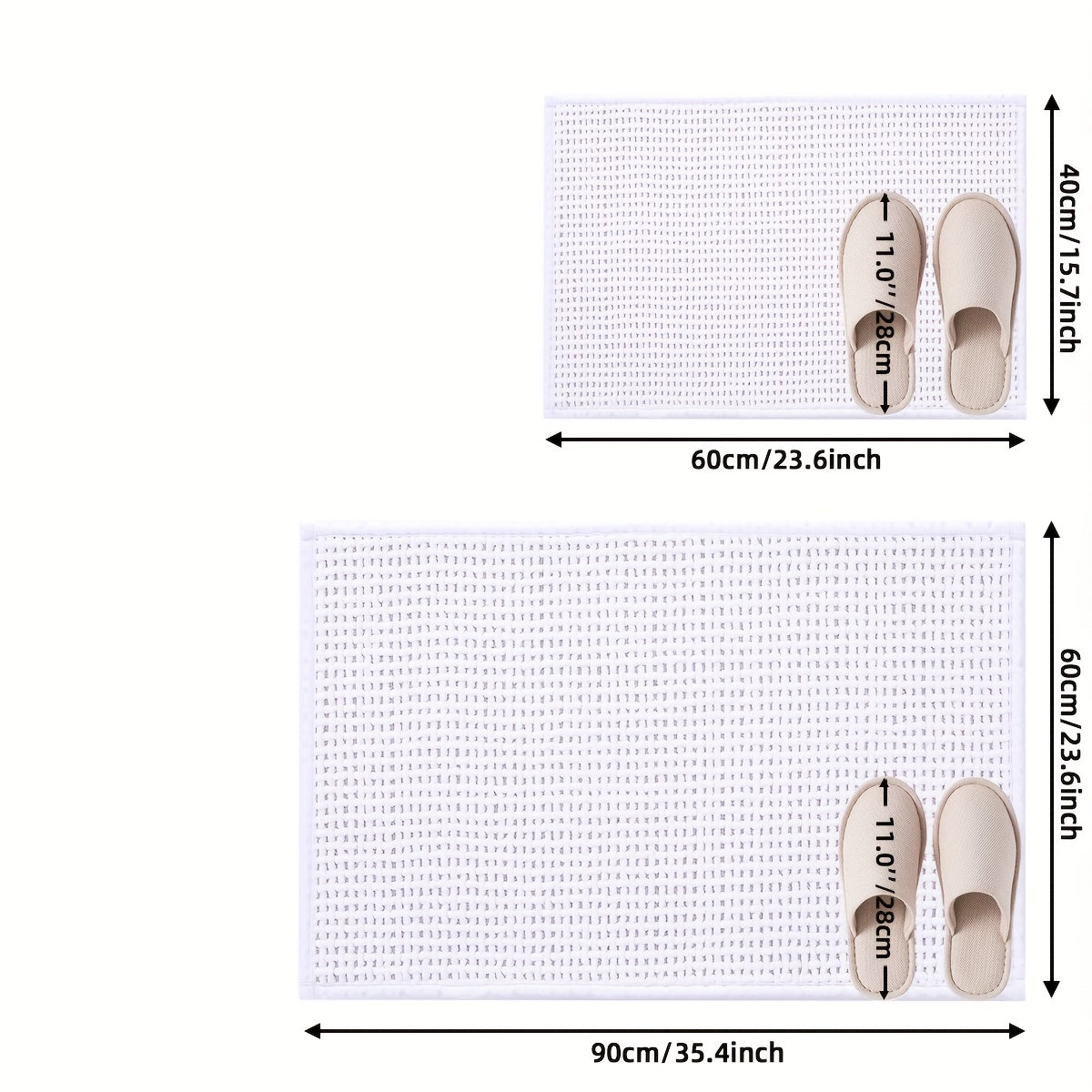 2pcs Non-Slip Bathroom Rugs, Super Soft And Comfortable Luxury Bath Mat, Machine Washable And Quick Dry Bath Mat Rug Set for Bathtub, Shower, Bathroom Accessories, Bathroom Decoration, Home Decor Floor Mat