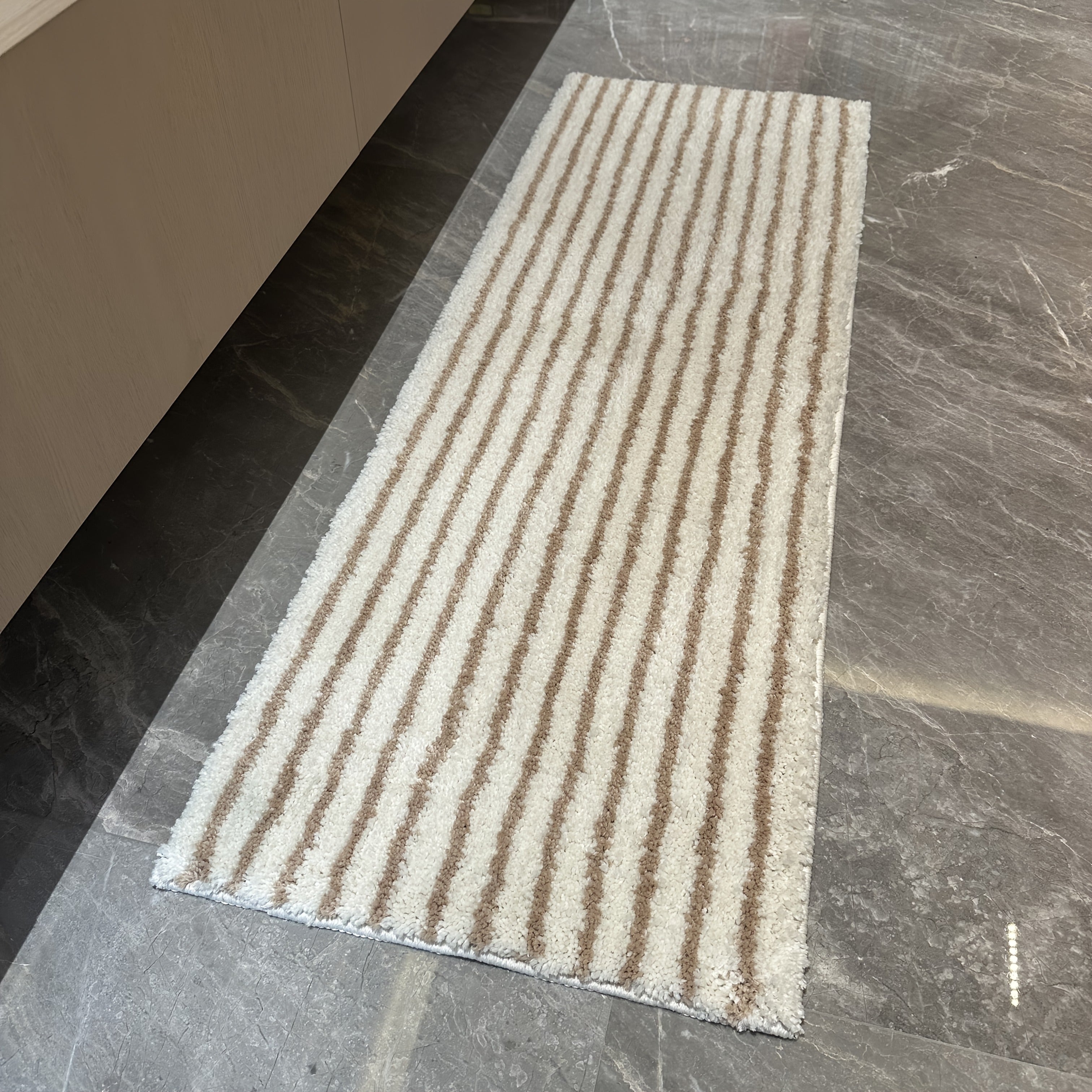Kitchen and Bathroom Floor Mat, Non-Slip Mat, Ultra-Fine Floor Mat, Soft Absorbent Bathroom Mat, Long Kitchen Mat, Bedside Mat, Machine Washable Non-Fading Floor Mat, Striped Door Mat, Furniture Decorative Mat, Mother'S Day Mat, Light Luxury Ultra-Fine
