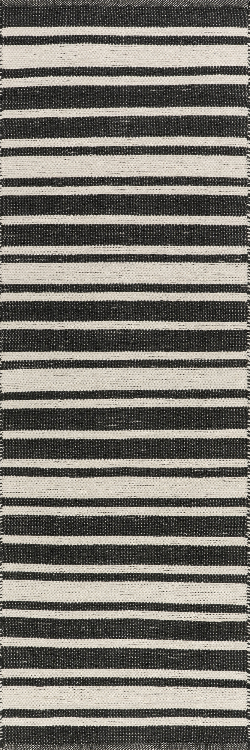 Bowery Striped Wool Rug | Charcoal