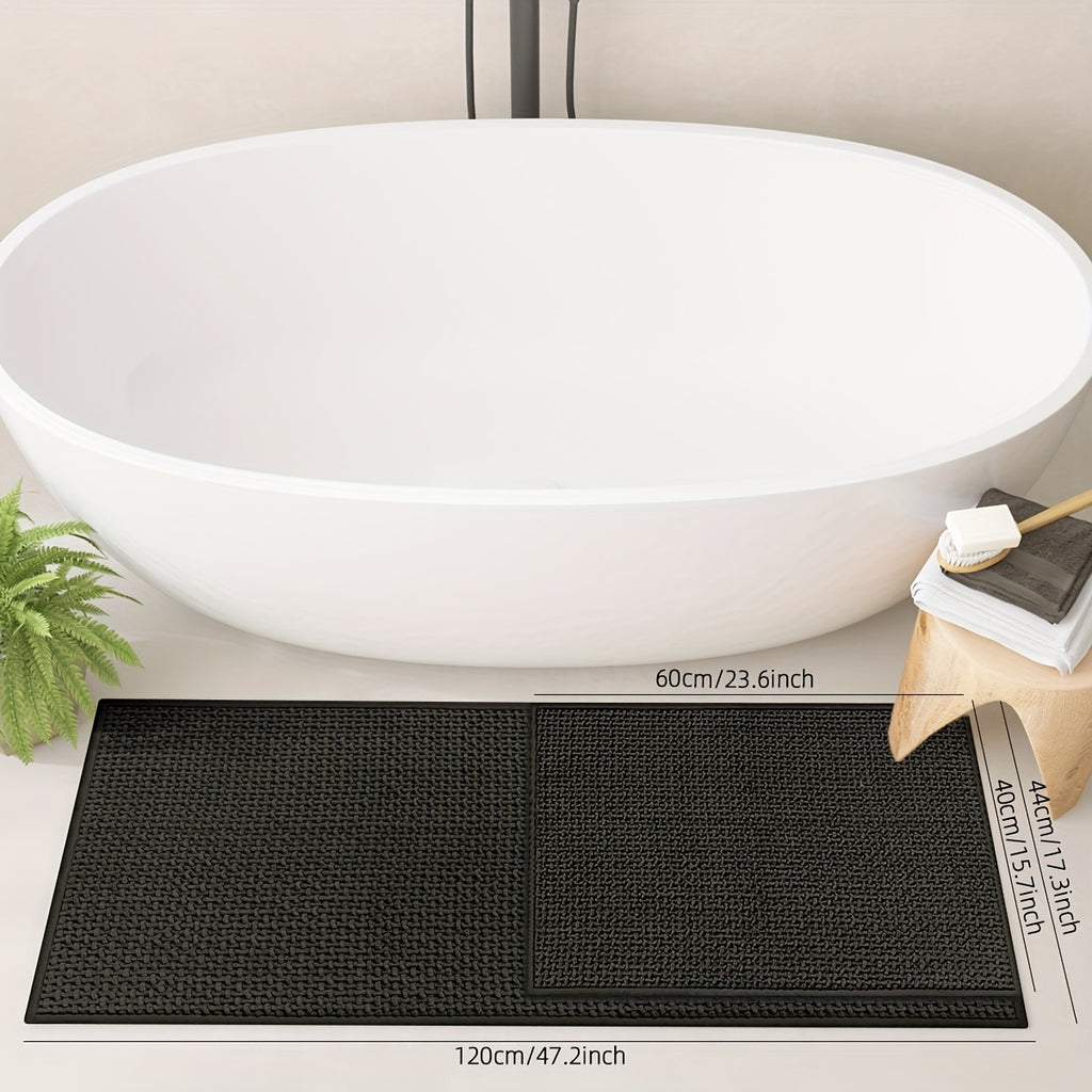 2pcs Non-Slip Bathroom Rugs, Super Soft And Comfortable Luxury Bath Mat, Machine Washable And Quick Dry Bath Mat Rug Set for Bathtub, Shower, Bathroom Accessories, Bathroom Decoration, Home Decor Floor Mat