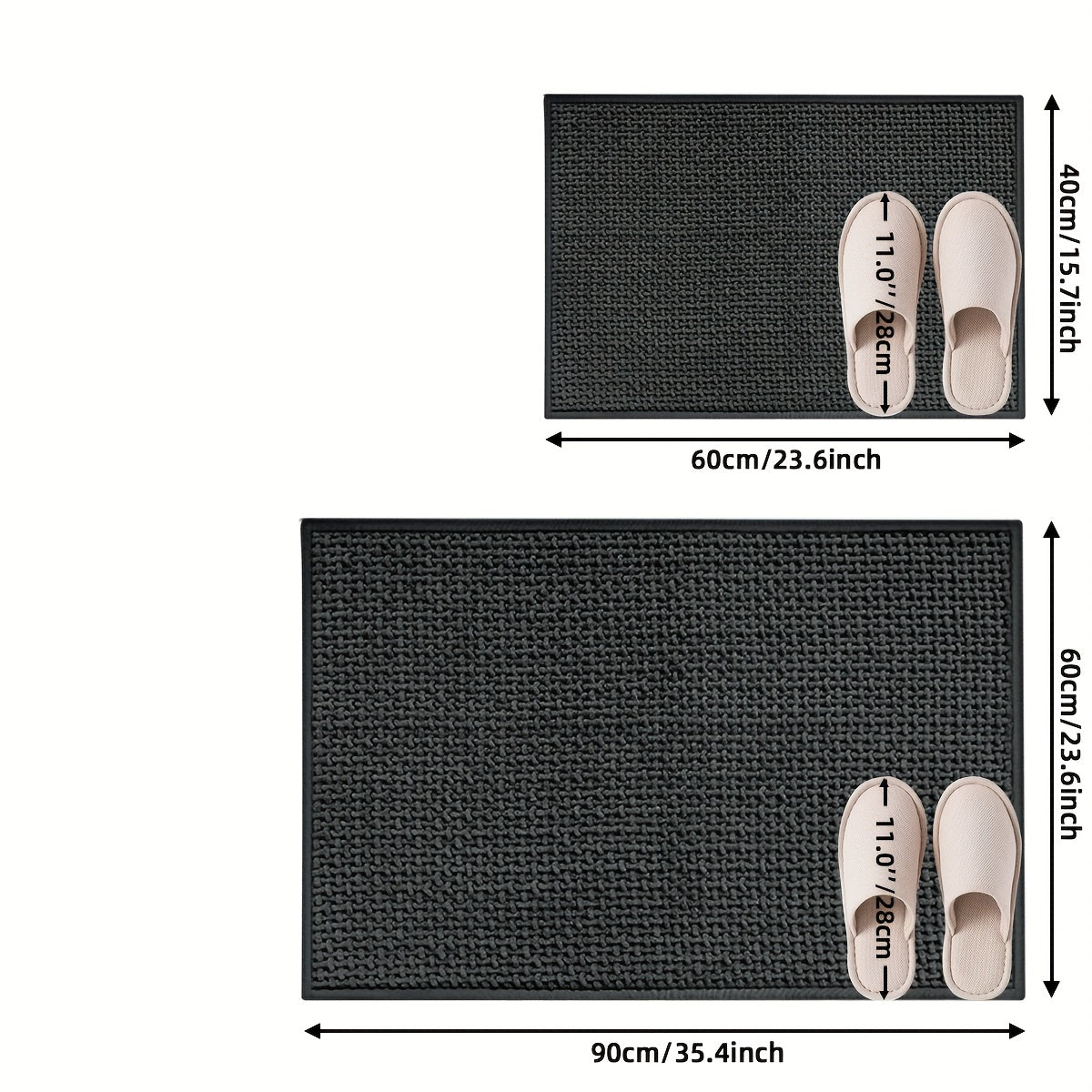 2pcs Non-Slip Bathroom Rugs, Super Soft And Comfortable Luxury Bath Mat, Machine Washable And Quick Dry Bath Mat Rug Set for Bathtub, Shower, Bathroom Accessories, Bathroom Decoration, Home Decor Floor Mat