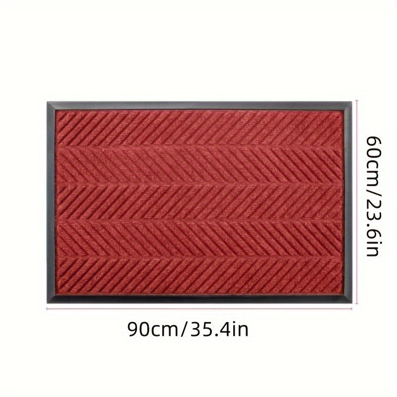 Heavy Duty Indoor Anti-Slip Mat Mat, Natural Rubber Bottom with No Odor, Thickened Model, Easy Care and Machine Washable