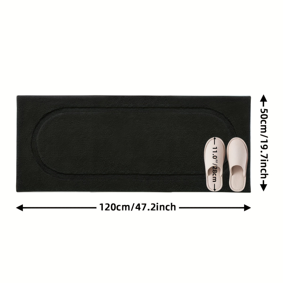 1pc, Bathroom Rug Mat, Soft And Absorbent Premium Bath Rug, Washable Non-Slip Bath Mat For Bathroom Floor, Tub, Shower Room And Entryway - Plush Rectangular Floor Mat