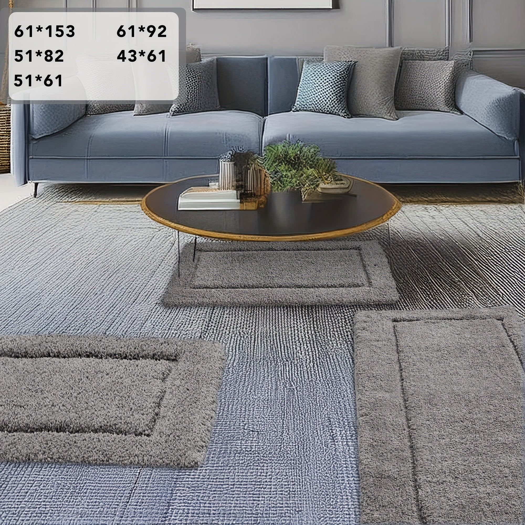 3pcs Absorbent Bath Mat - Soft Tufted Plush Bathroom Rugs, Non Slip Bath Mats for Bathroom, Absorbent Shaggy Indoor Door Mat, Premium Bath Rugs