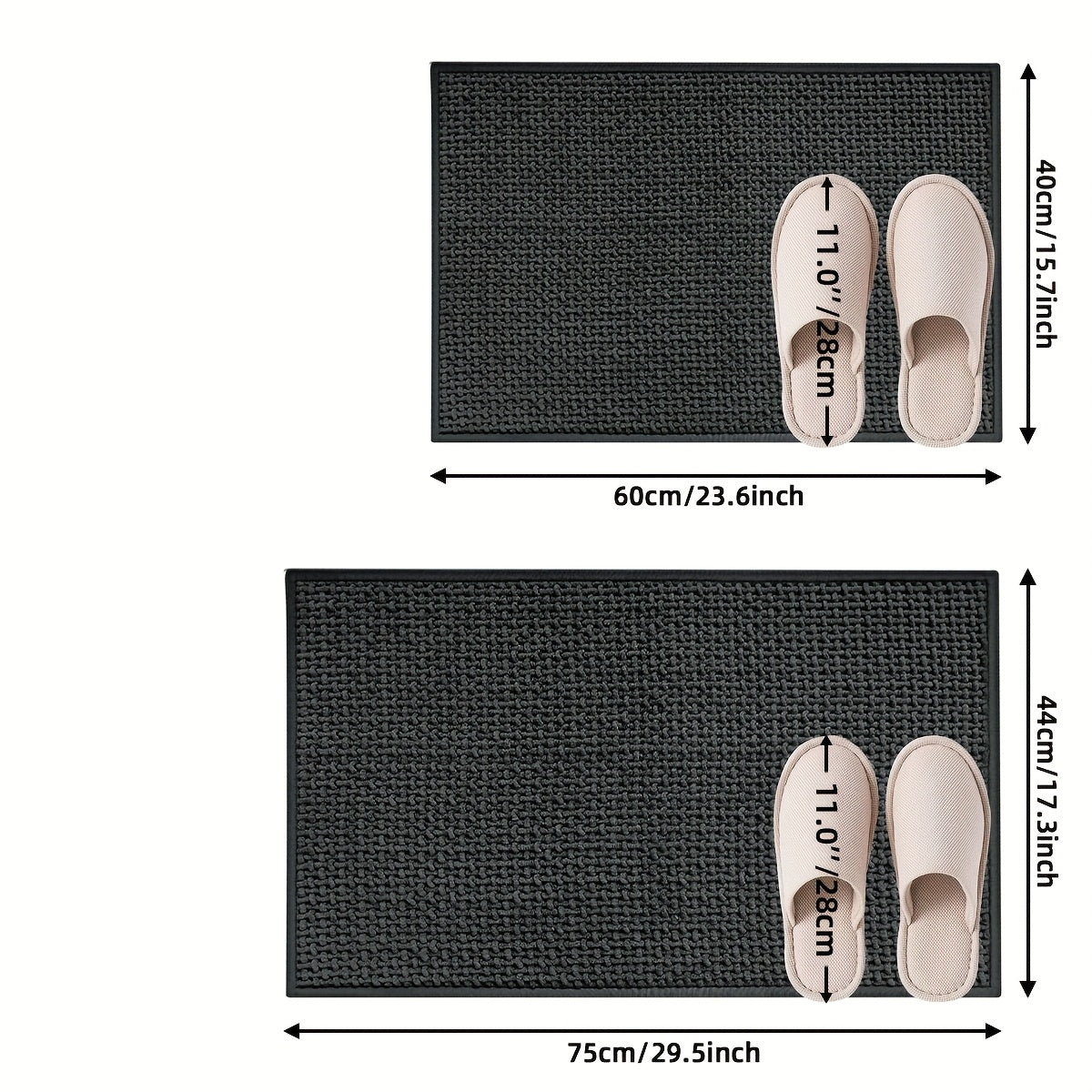 2pcs Non-Slip Bathroom Rugs, Super Soft And Comfortable Luxury Bath Mat, Machine Washable And Quick Dry Bath Mat Rug Set for Bathtub, Shower, Bathroom Accessories, Bathroom Decoration, Home Decor Floor Mat
