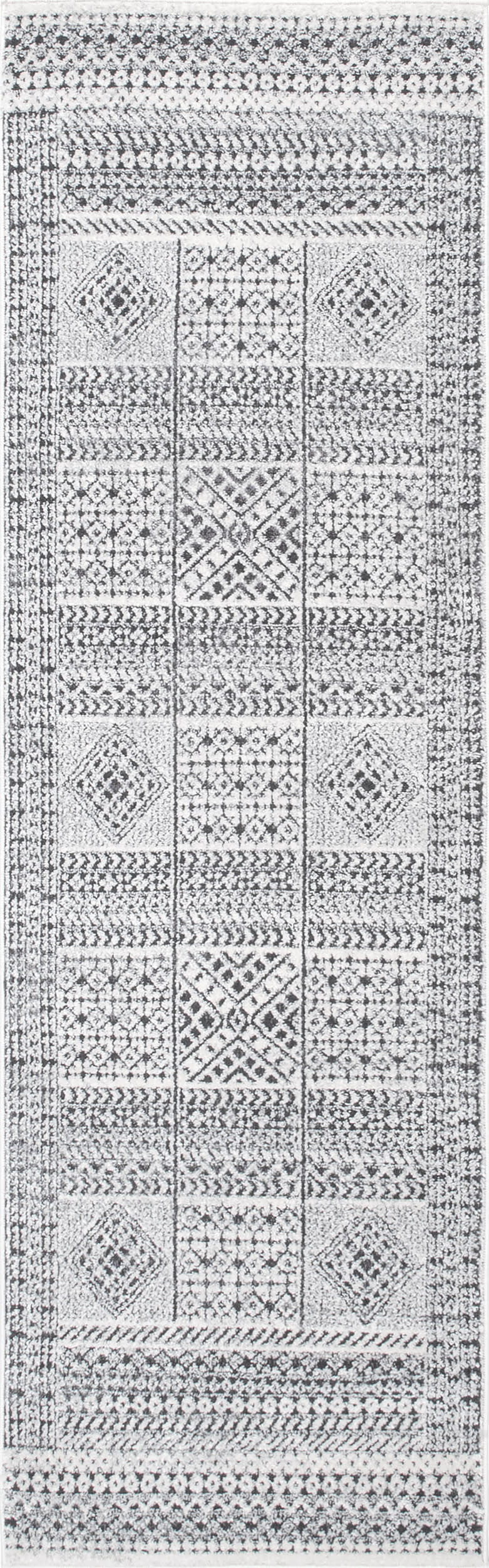 Tiled Patchwork Rug | Grey