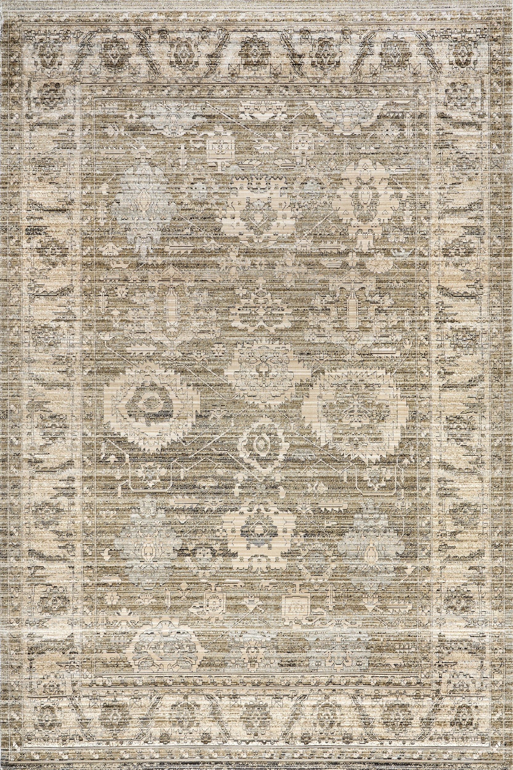 Bryony Medallion Indoor/Outdoor Area Rug | Light Grey