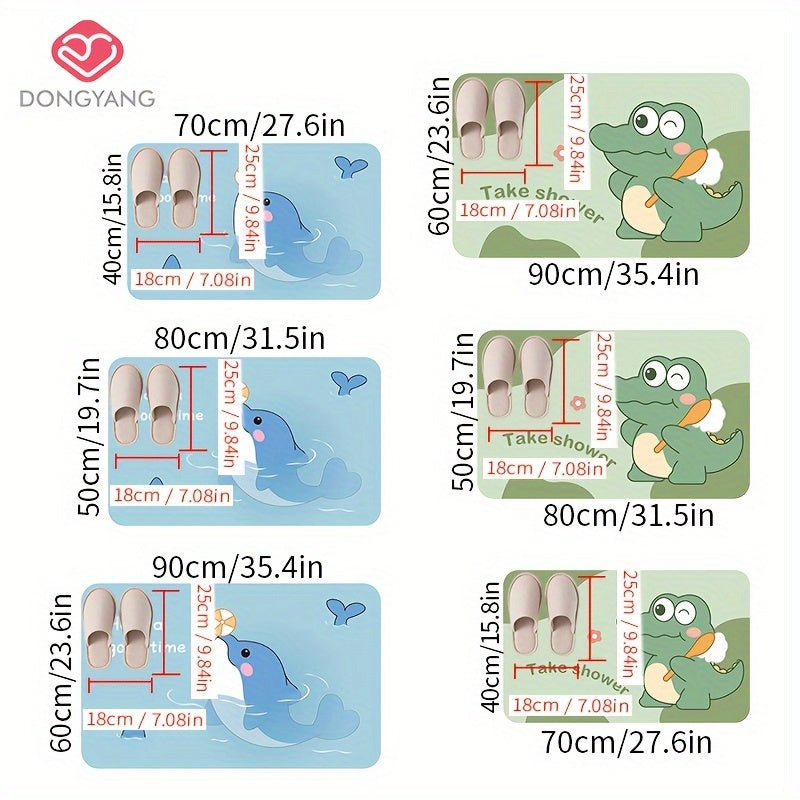 1pc of Dongyang brand Christmas Decoration floor mat, anti slip bathroom mat, easy to clean bath mat, bathtub mat with strong suction cup, long shower mat for home use, quick draining, suitable for shower rooms, hotel restroom, bathroom, bathtubs