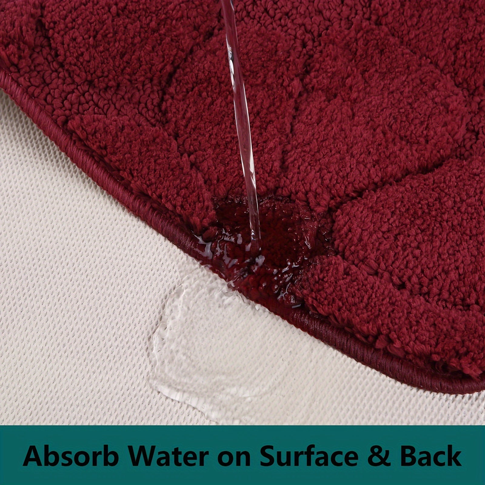 Vennocci Super Soft Water Absorbnet Microfiber Bathroom Rugs, Shower Bath Mats for Bathroom Non-Slip Machine Washable