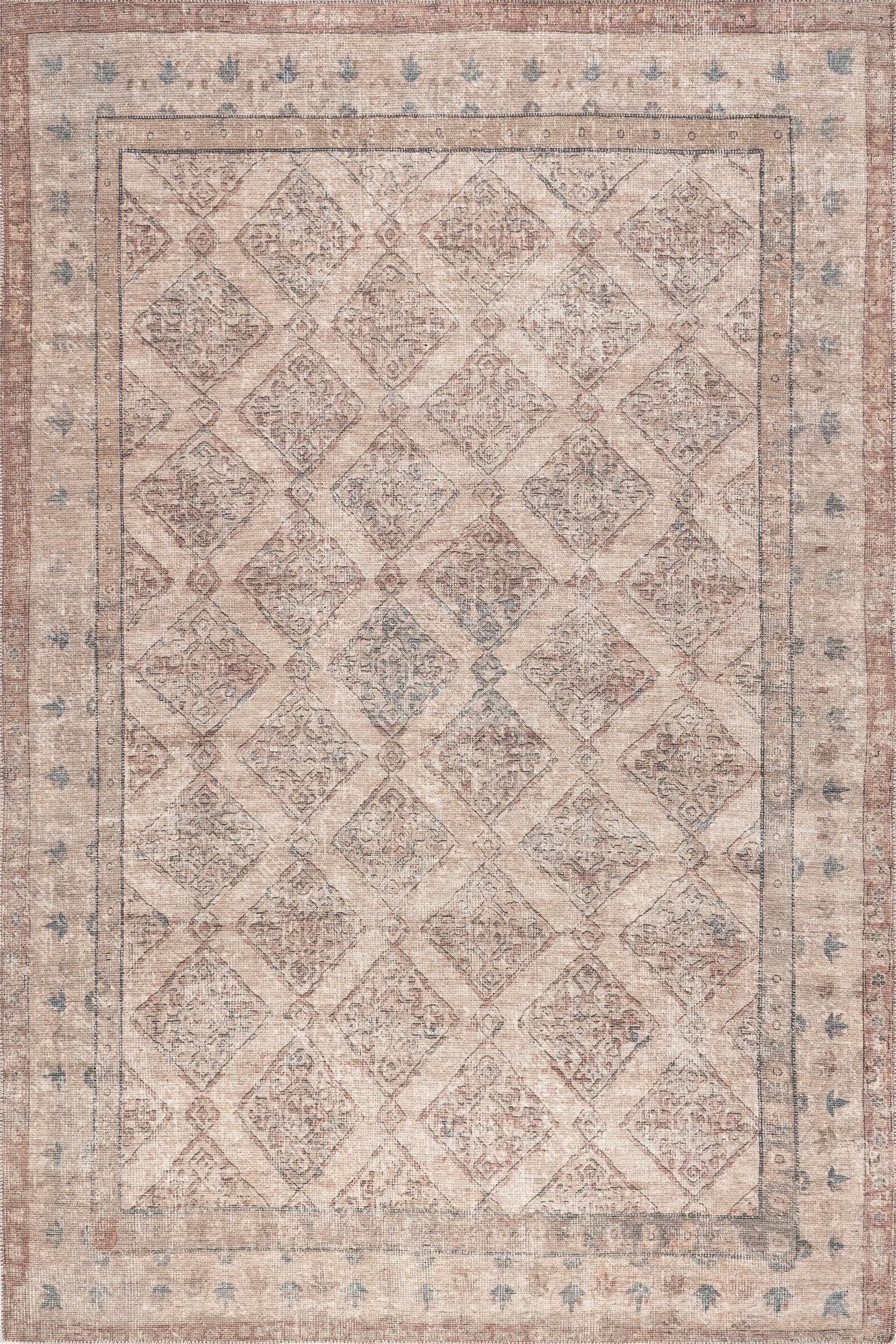 Luz Medallion Washable Rug | Taupe